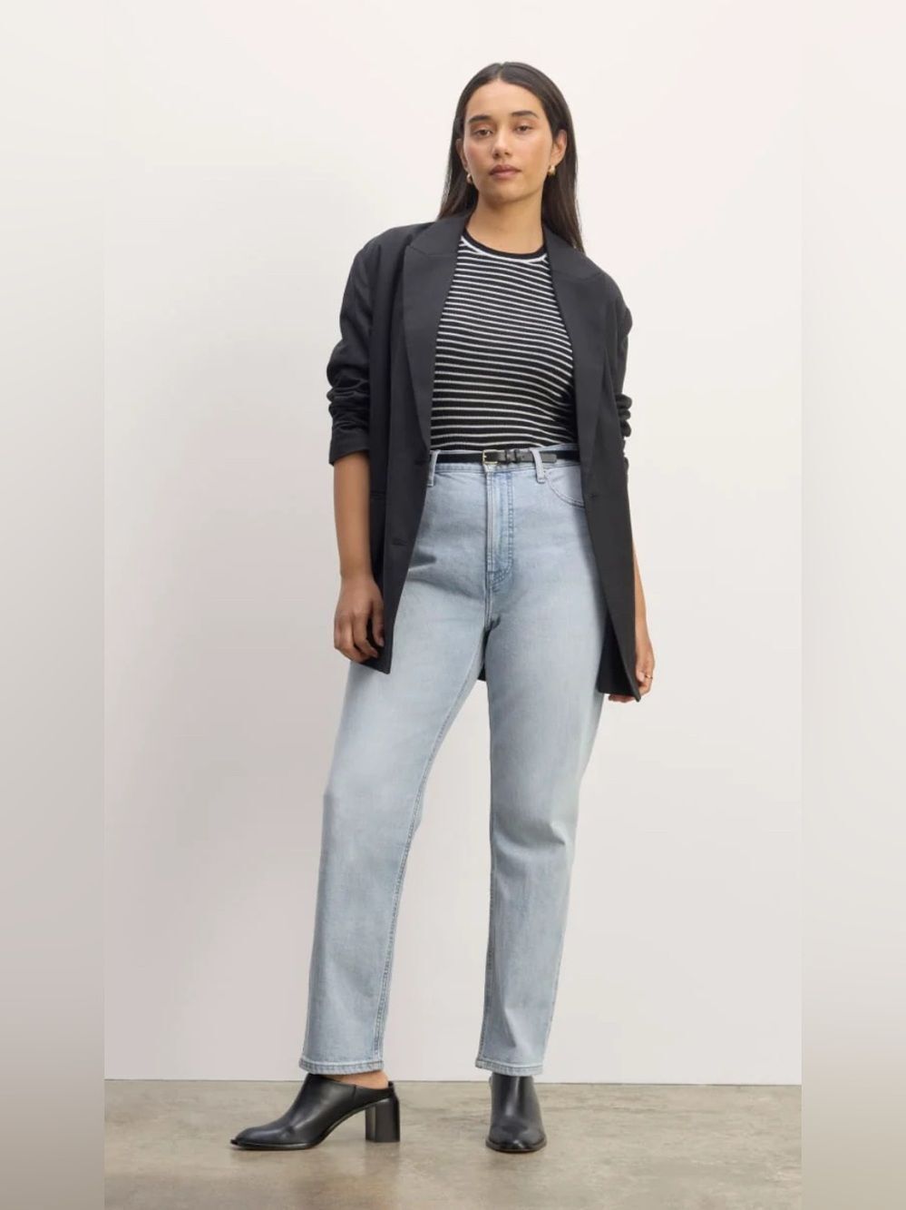 New Everlane THE CHEEKY HOURGLASS JEAN in Light Sky Size 27S